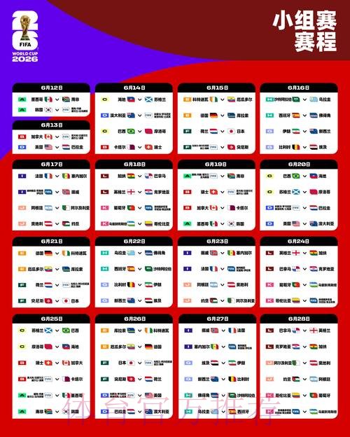 2026世界杯完整赛程详细安排高清直播免费观看